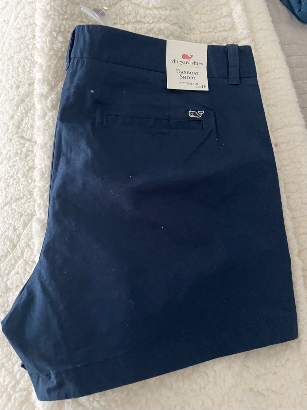 Vineyard Vines Women's Navy Flat-Front Dayboat Shorts